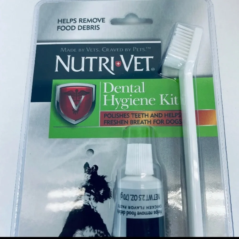 New Nitri Vet Dental Hygiene Kit Dog Toothpaste And Brush - 87491